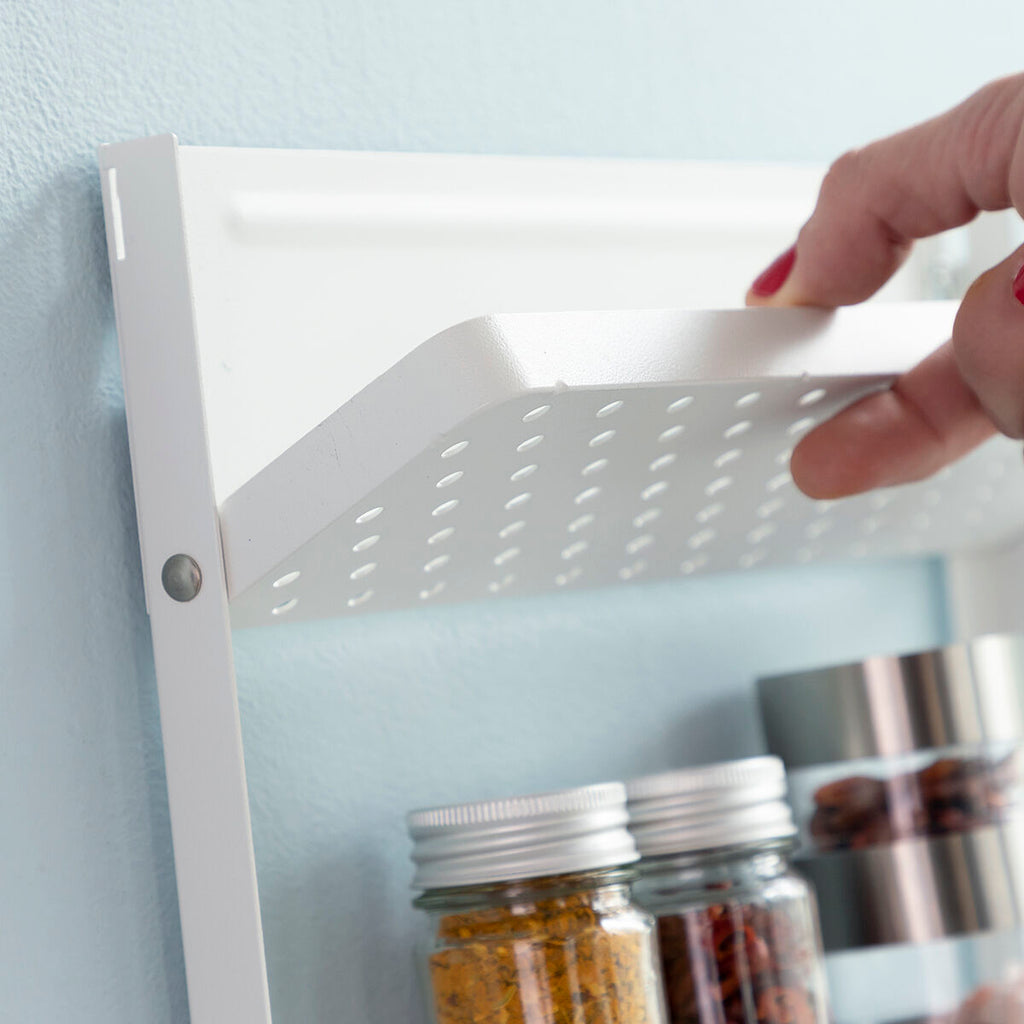 Magnetic Kitchen Storage Rack with Hooks