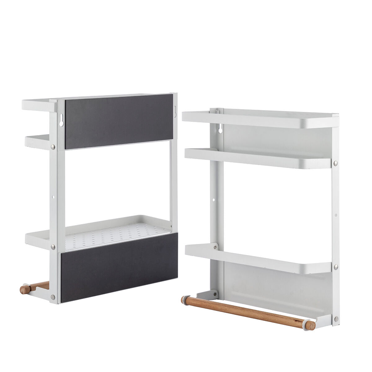 Magnetic Kitchen Storage Rack with Hooks