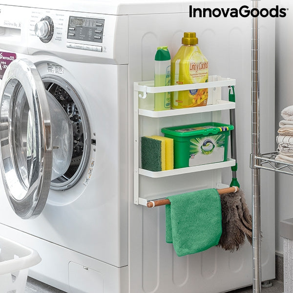 Magnetic Kitchen Storage Rack with Hooks