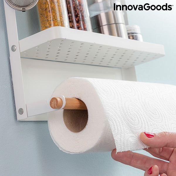 Magnetic Kitchen Storage Rack with Hooks