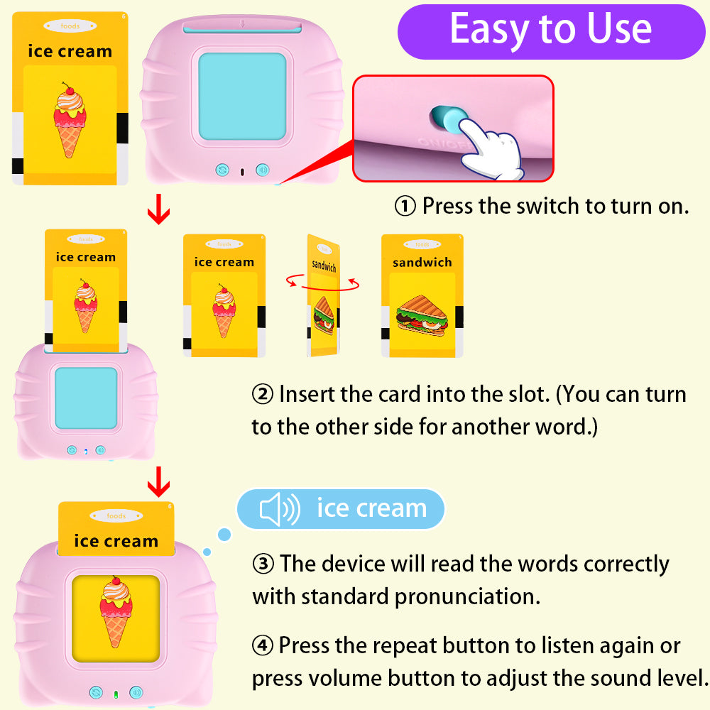 Fun Learning Talking Cards for Toddlers